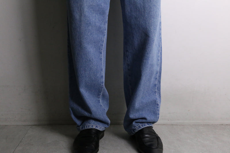 light indigo loose denim pants