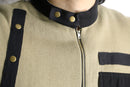 two-tone half zip pullover