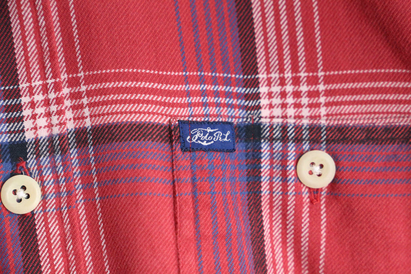 "Polo by RalphLauren" red check pattern flannel shirt