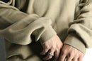 two-tone half zip pullover