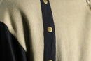 two-tone half zip pullover