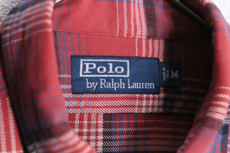 "Polo by RalphLauren" red check pattern flannel shirt