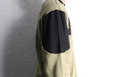 two-tone half zip pullover
