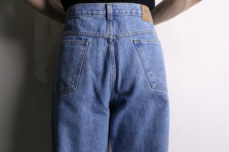 light indigo loose denim pants