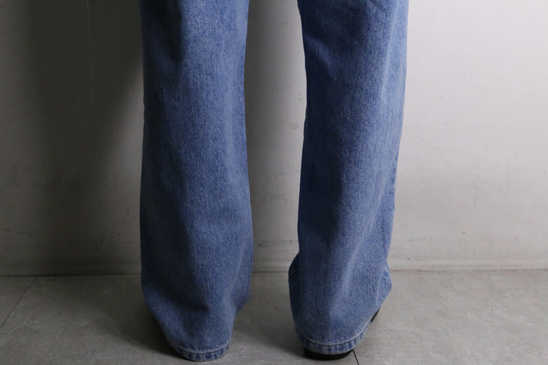 light indigo loose denim pants