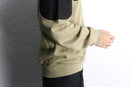 two-tone half zip pullover