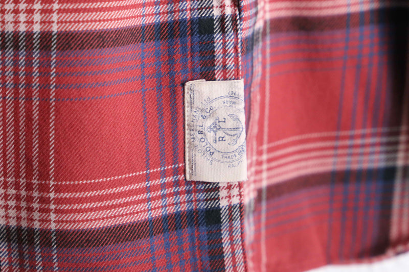 "Polo by RalphLauren" red check pattern flannel shirt
