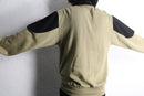 two-tone half zip pullover