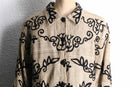 total embroidery woven fabric middle jacket