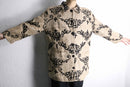 total embroidery woven fabric middle jacket