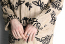total embroidery woven fabric middle jacket