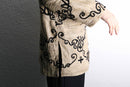 total embroidery woven fabric middle jacket