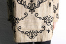 total embroidery woven fabric middle jacket