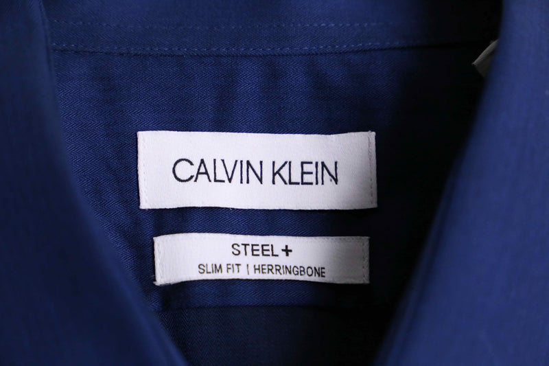 "Calvin Klein" navy color cotton shirt