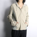 side panel zip-up hoodie