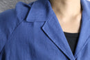 blue color linen 1B jacket