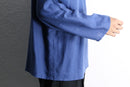 blue color linen 1B jacket