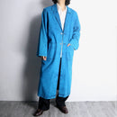 chemical-wash denim shop coat
