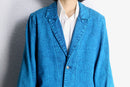 chemical-wash denim shop coat