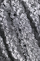2000s flower motif open collar lace shirt