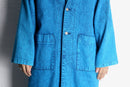 chemical-wash denim shop coat