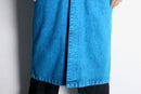 chemical-wash denim shop coat
