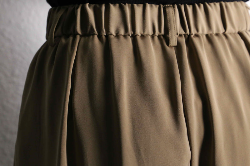light beige wide flare poly easy pants