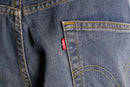 “Levi’s 567” dark indigo relax flare denim