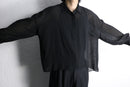 pin dot puttern black wide sheer shirt
