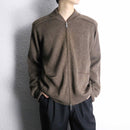 brown woven pattern knit blouson