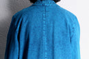 chemical-wash denim shop coat