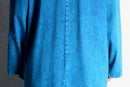 chemical-wash denim shop coat