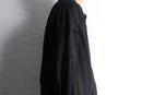 pin dot puttern black wide sheer shirt