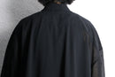 pin dot puttern black wide sheer shirt