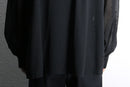 pin dot puttern black wide sheer shirt