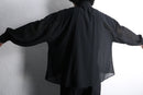pin dot puttern black wide sheer shirt