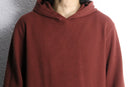 bordeaux color knit hoodie