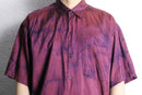 purple marble silk s/s shirt