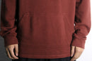 bordeaux color knit hoodie