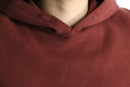 bordeaux color knit hoodie