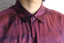 purple marble silk s/s shirt