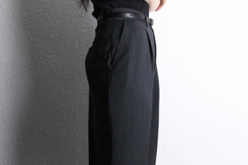 charcoal gray rayon wide tapered trousers