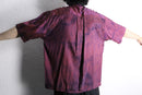 purple marble silk s/s shirt