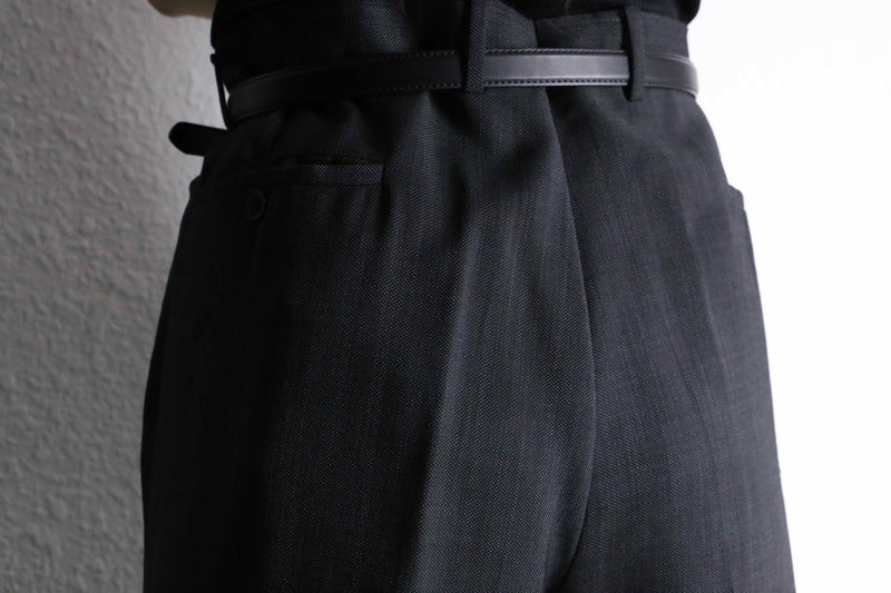 charcoal gray rayon wide tapered trousers