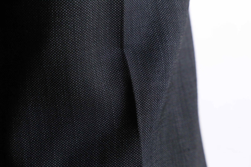 charcoal gray rayon wide tapered trousers