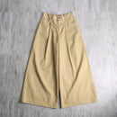 cotton twill wide baggy pants