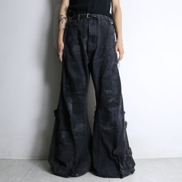 "Re:make" rosary design flare denim