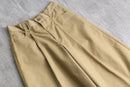 cotton twill wide baggy pants