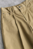 cotton twill wide baggy pants