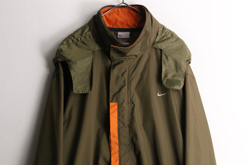 "NIKE" khaki color nylon track jacket